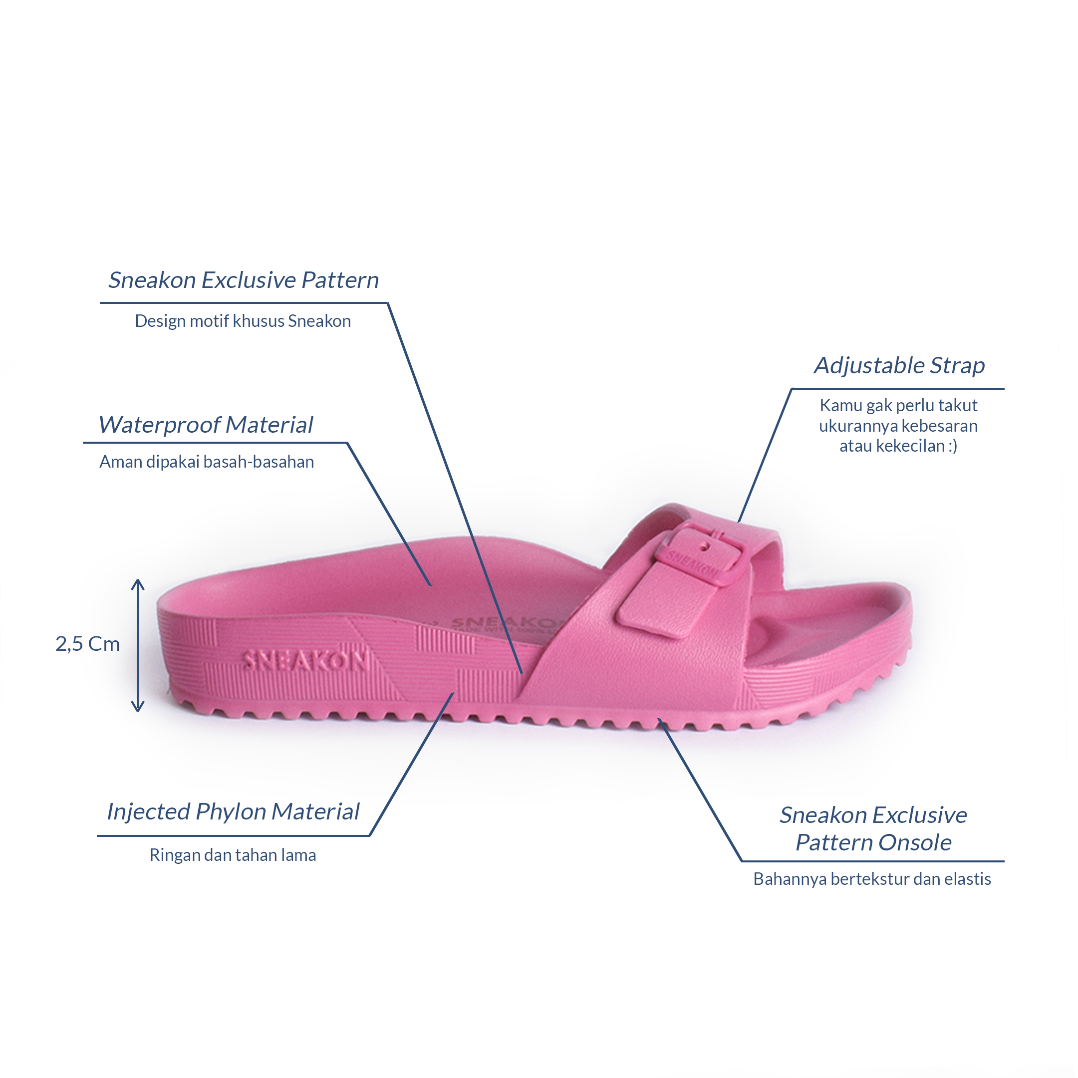 Sneakon Lite Sandal Fuchsia - Women