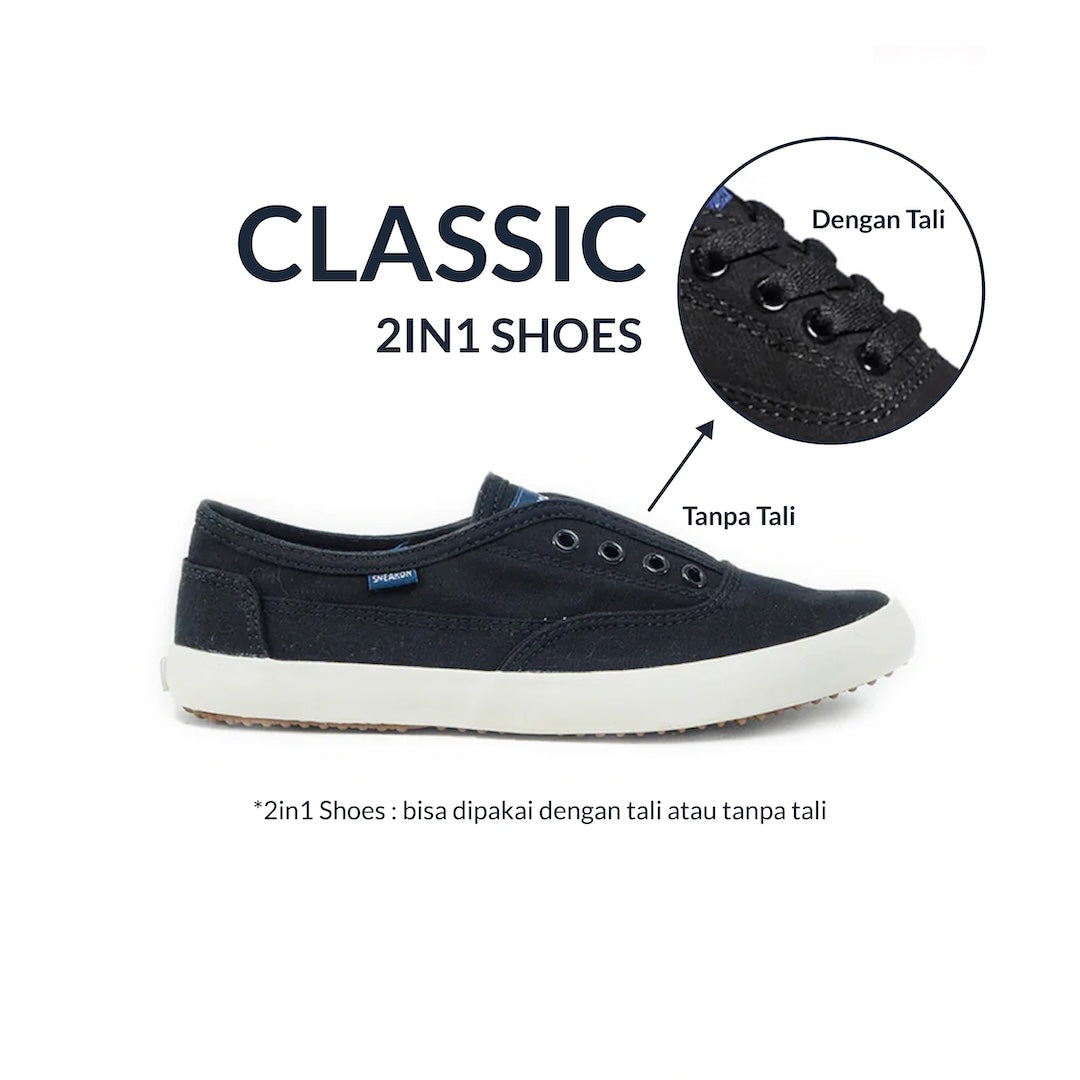 Sneakon 2in1 Classic BlackWhite - Unisex Size 40-44