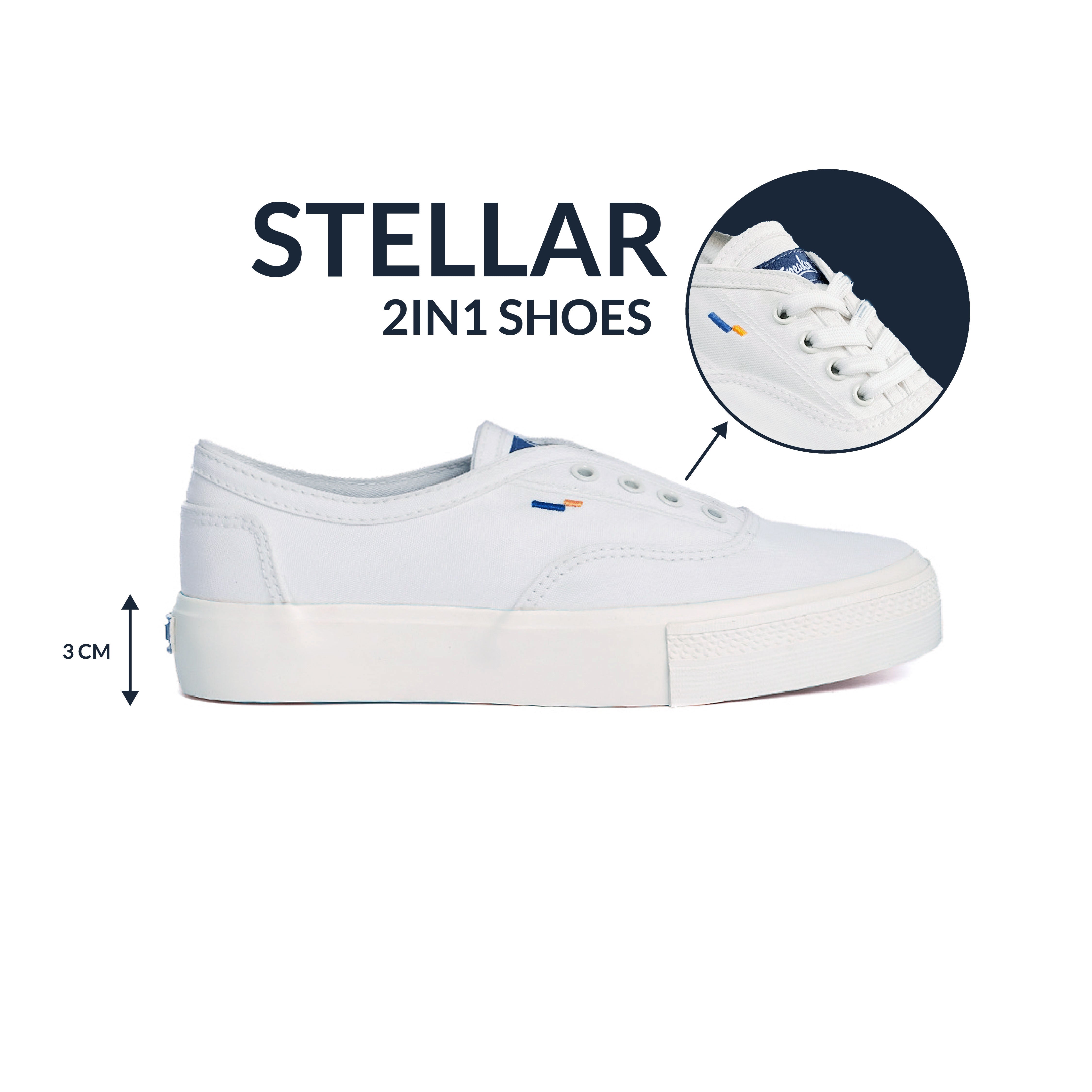 Sneakon 2in1 Stellar DustyWhite - Unisex Size 36-40