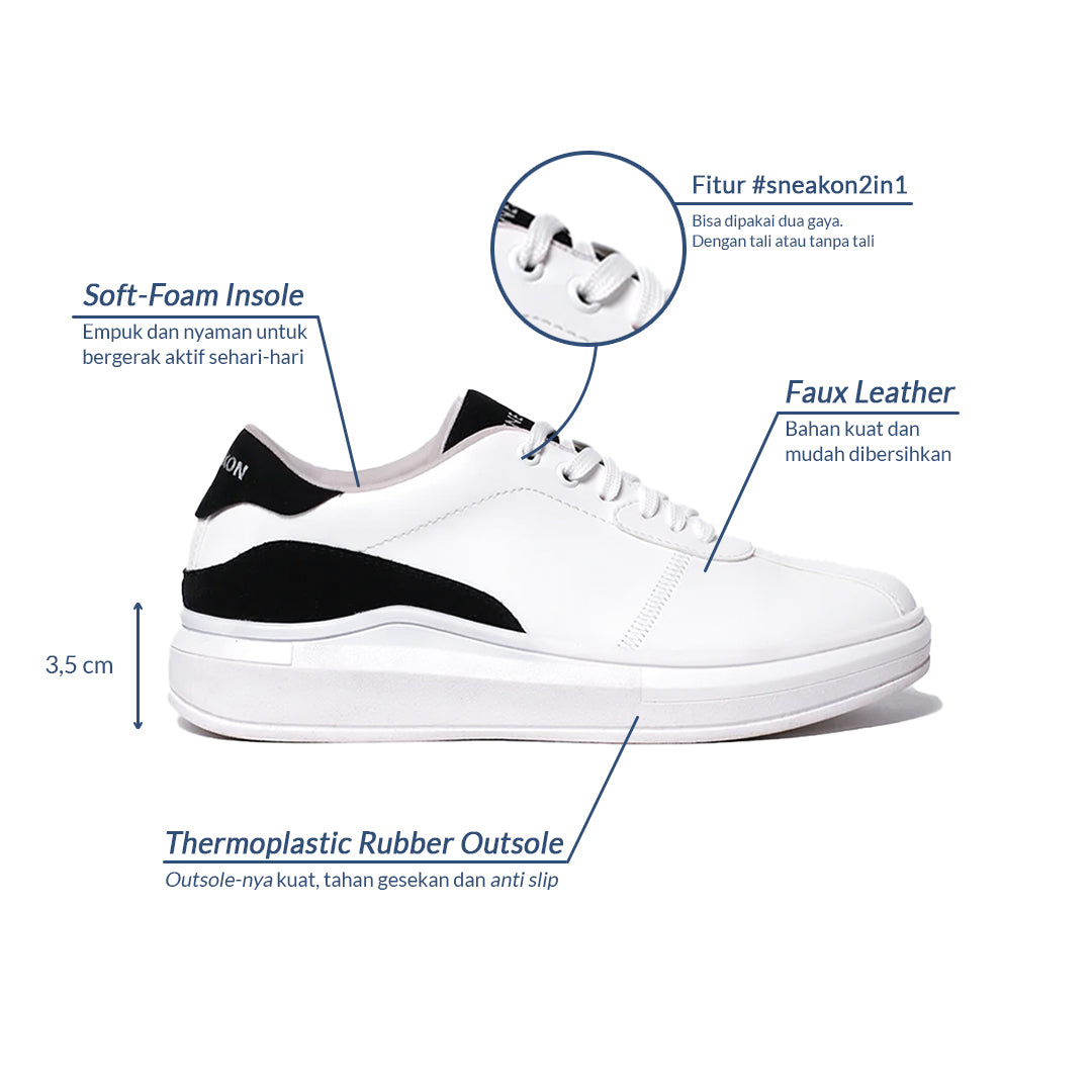CS - Sneakon 2in1 Ultra WhiteBlack - Women