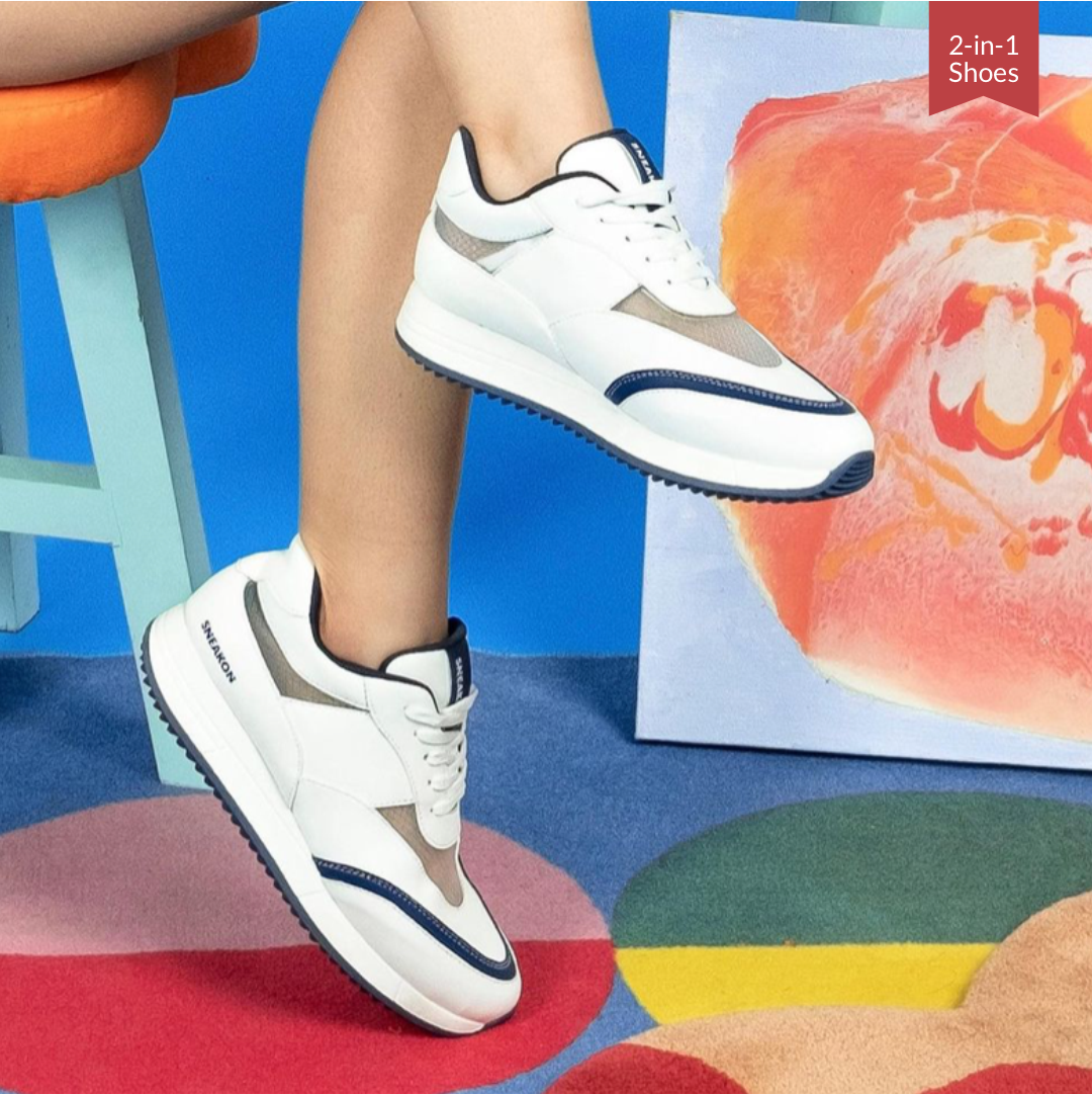 Sneakon 2in1 Marvy WhiteNavy - Women