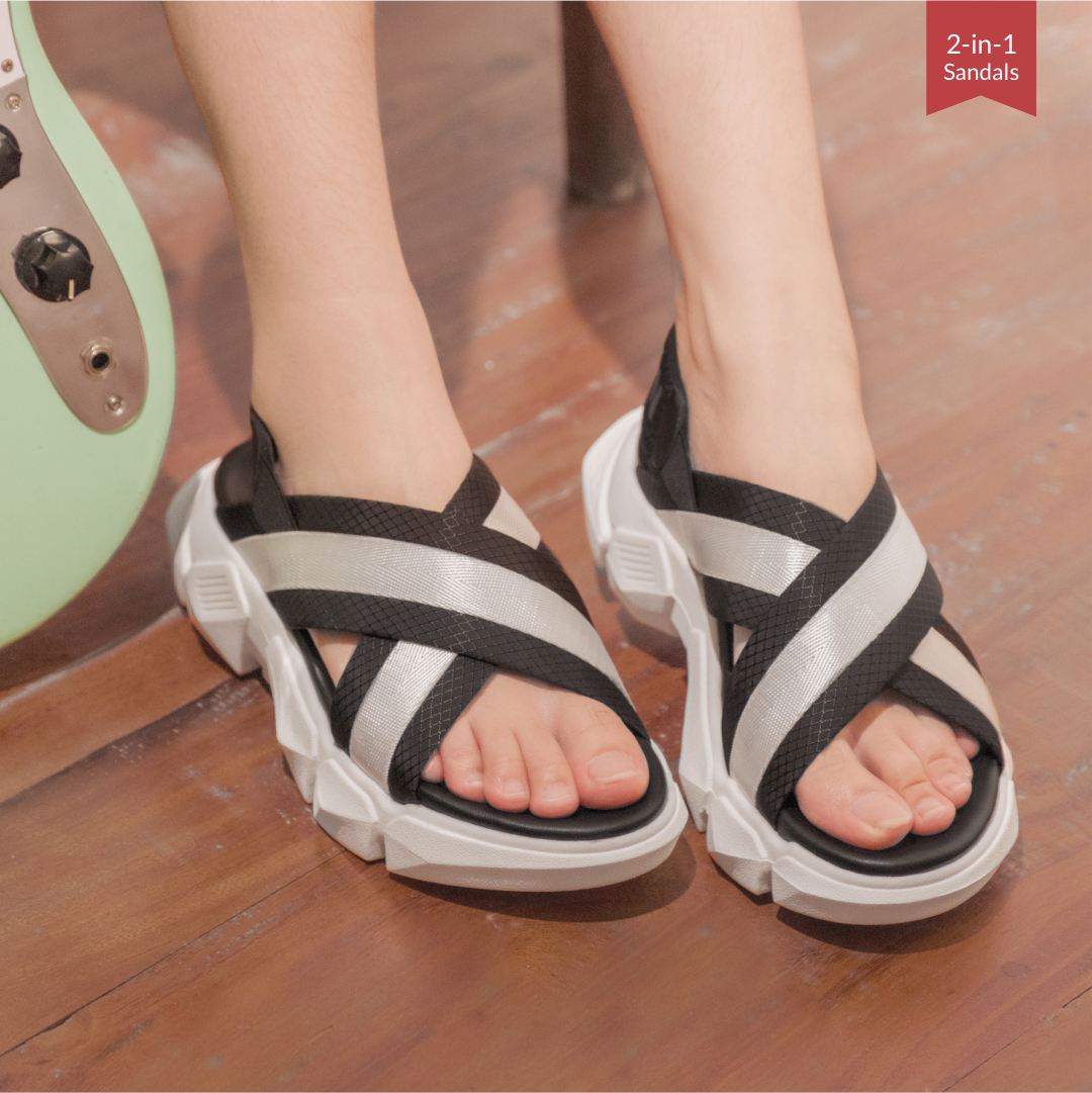 Sneakon 2in1 Ritz Sandal BlackWhite - Women