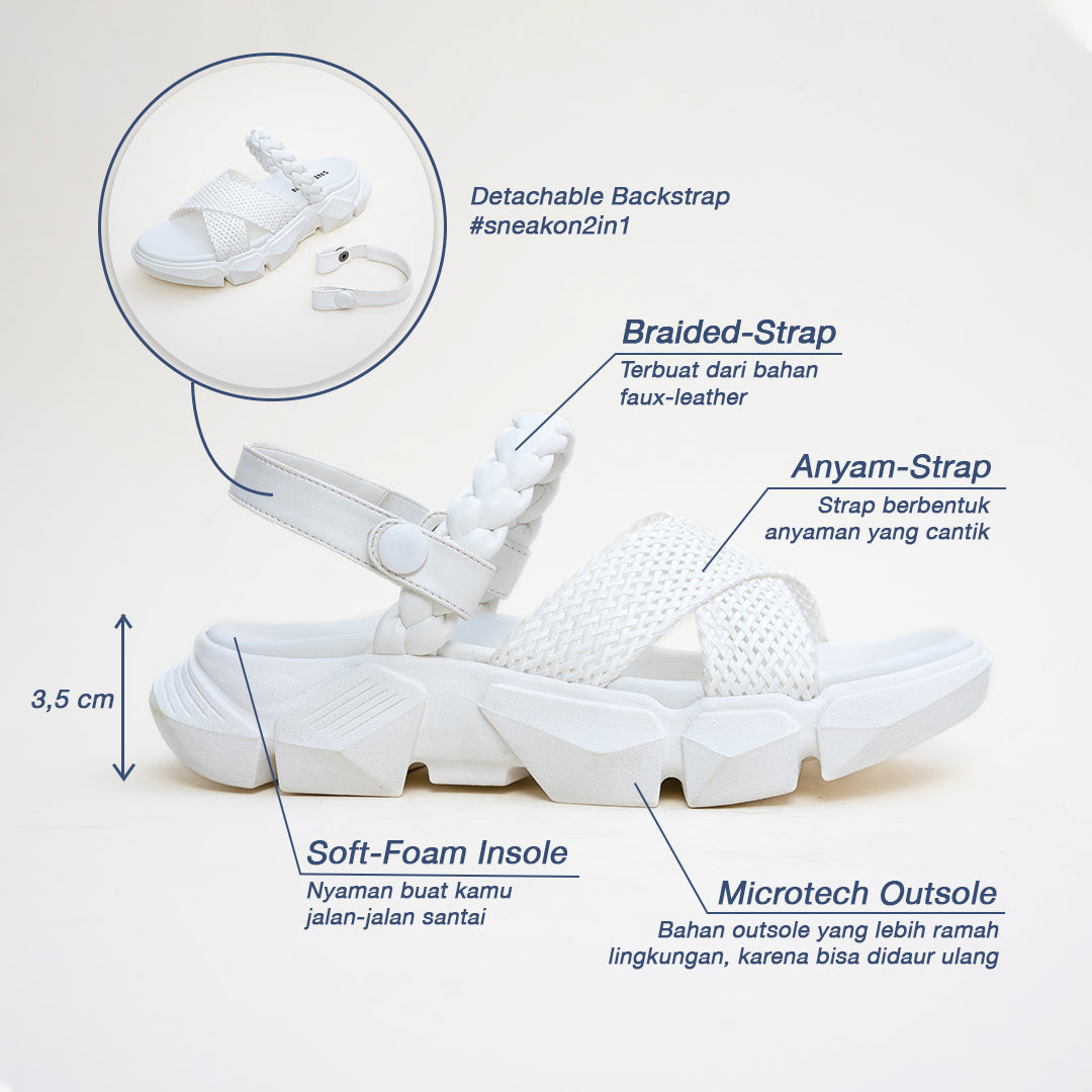 Sneakon 2in1 Vogue Sandal White - Women