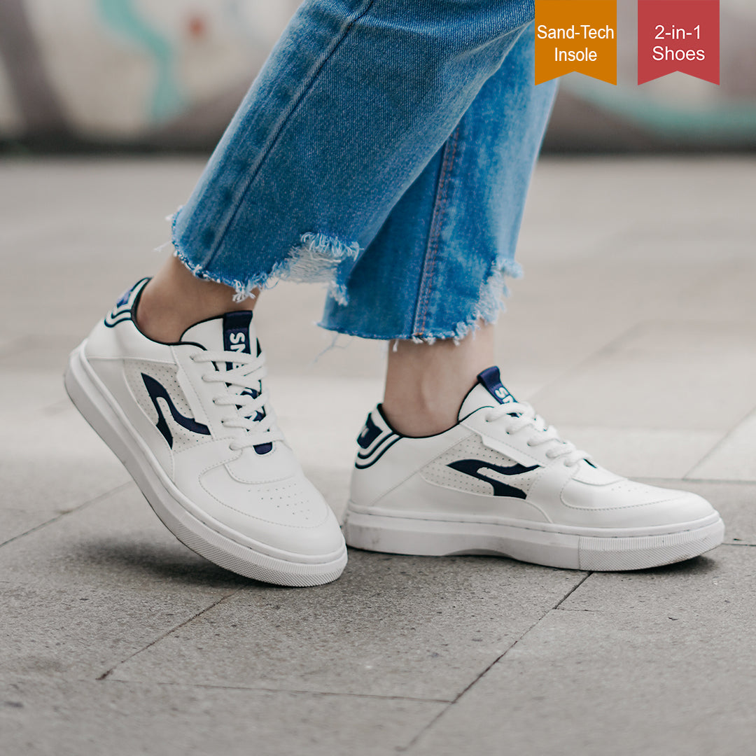 Sneakon 2in1 Luminous Whitenavy - Women