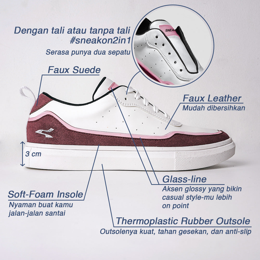 Sneakon 2in1 Ace Wine - Women