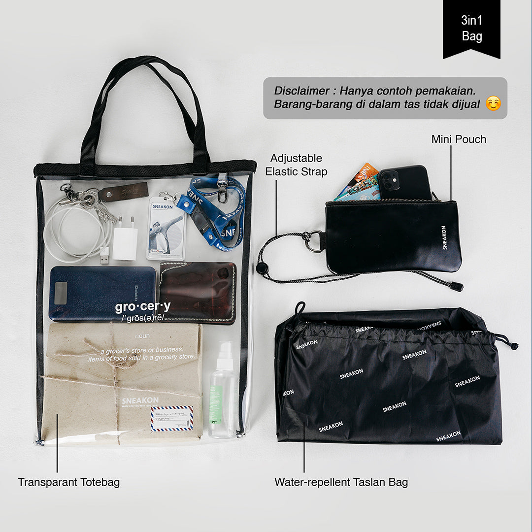 Sneakon 3in1 Glossbag Black - Unisex