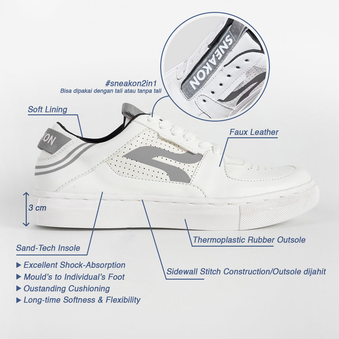 Sneakon 2in1 Luminous Whitegrey - Men
