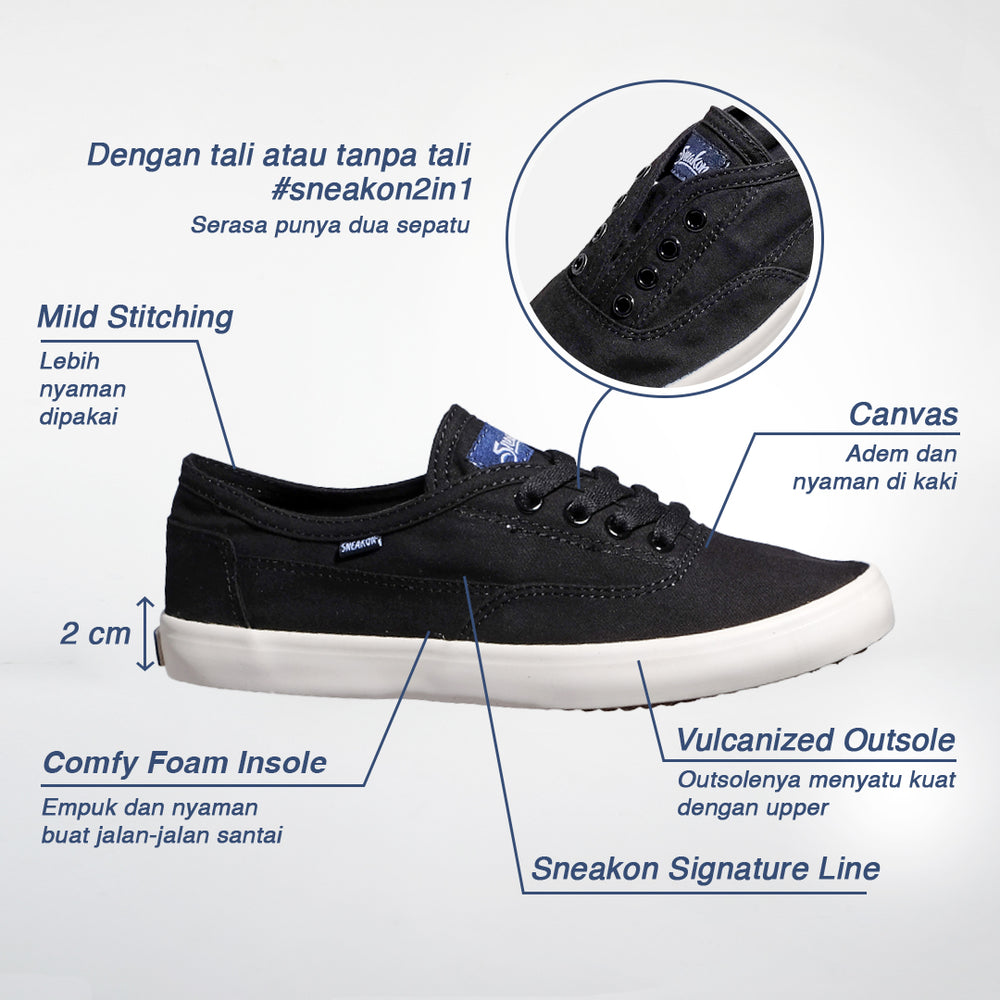 Sneakon 2in1 Classic BlackWhite - Men