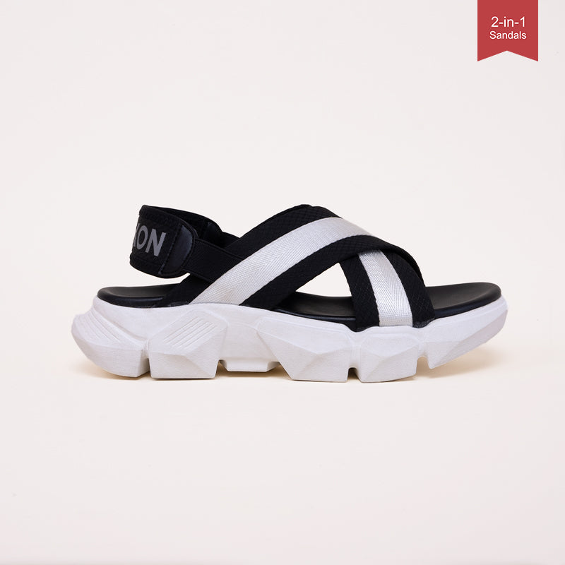 Sneakon 2in1 Ritz Sandal BlackWhite - Women