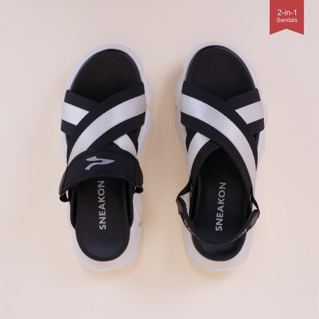 Sneakon 2in1 Ritz Sandal BlackWhite - Women