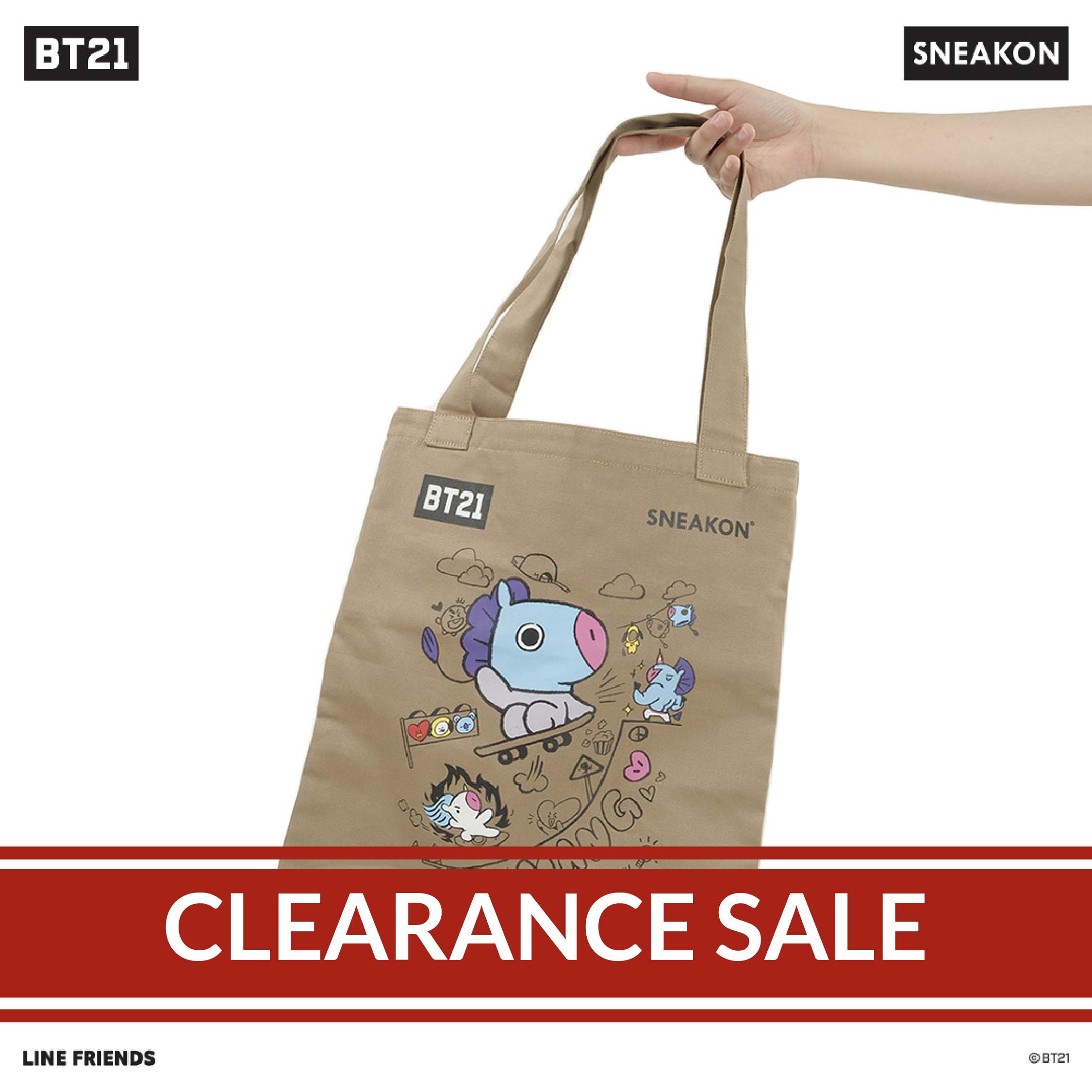 Sneakon BT21 Doodle Totebag - MANG