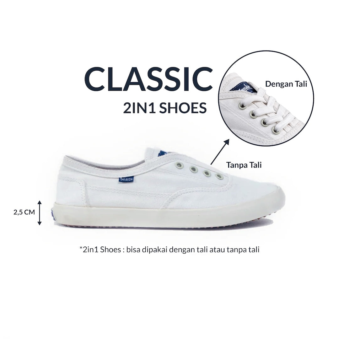Sneakon 2in1 Classic Dusty White - Unisex Size 36-40