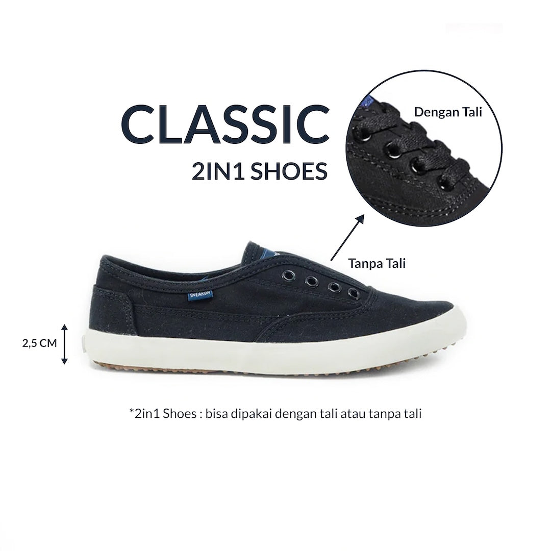 Sneakon 2in1 Classic BlackWhite - Unisex Size 40-44