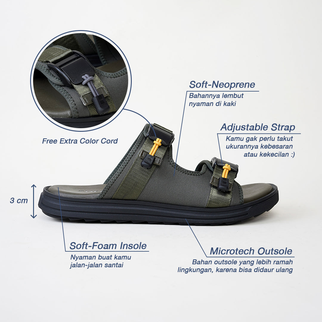 Sneakon Ease Sandals Olive - Men